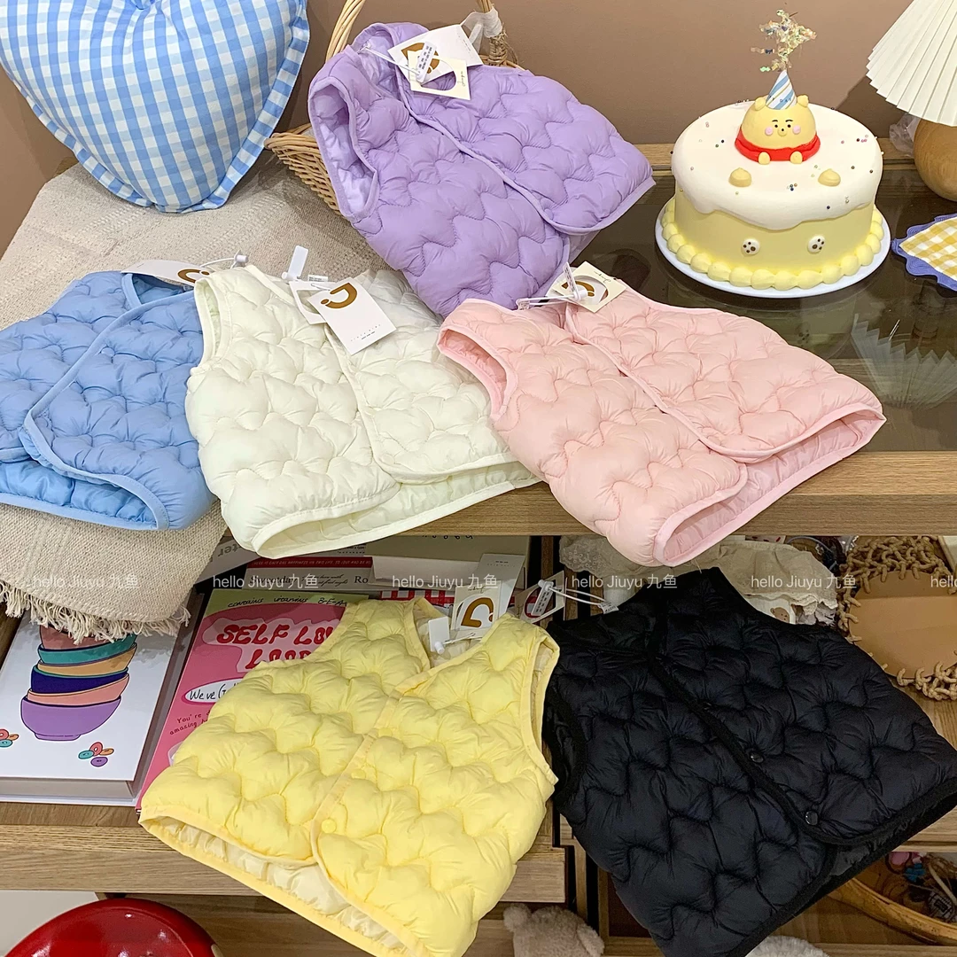 九鱼冬 马卡龙色系云朵棉马甲 WP8027