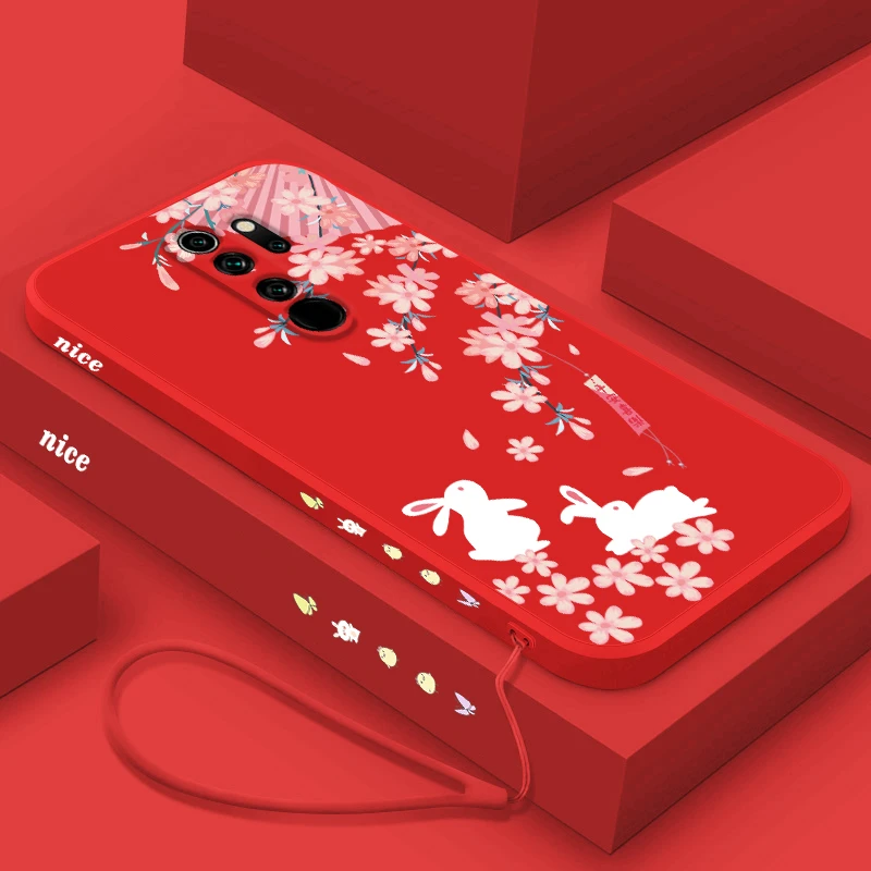 适用于红米Note8Pro手机壳新年红色喜庆兔年女个性创意简约本命年