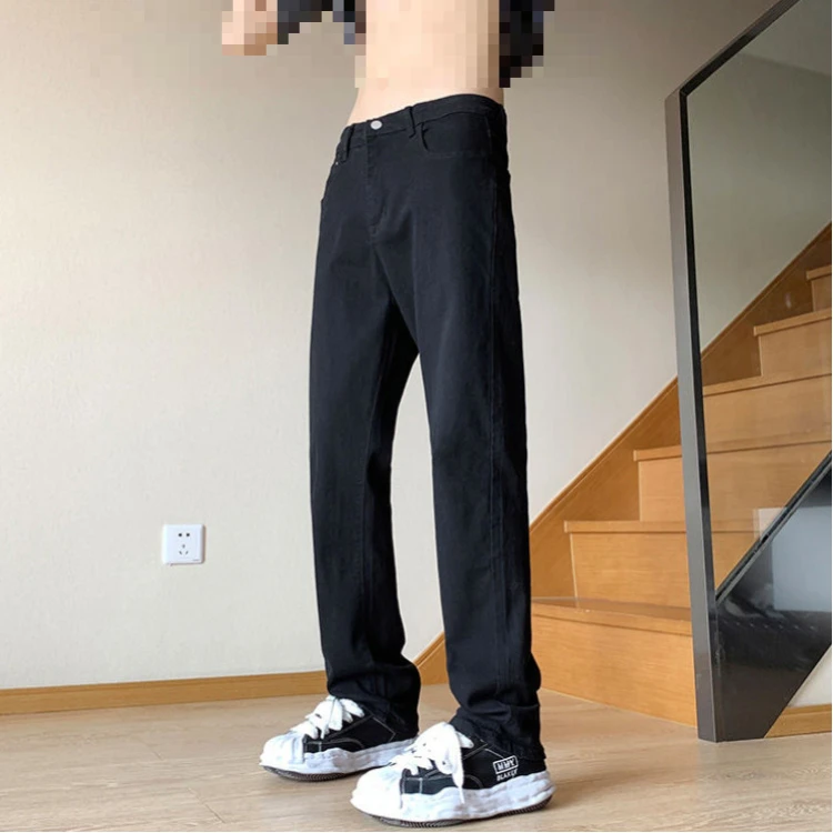 【小扬直播推荐】高街小黑裤男生裤子百搭牛仔裤男款潮牌爆款弹力休