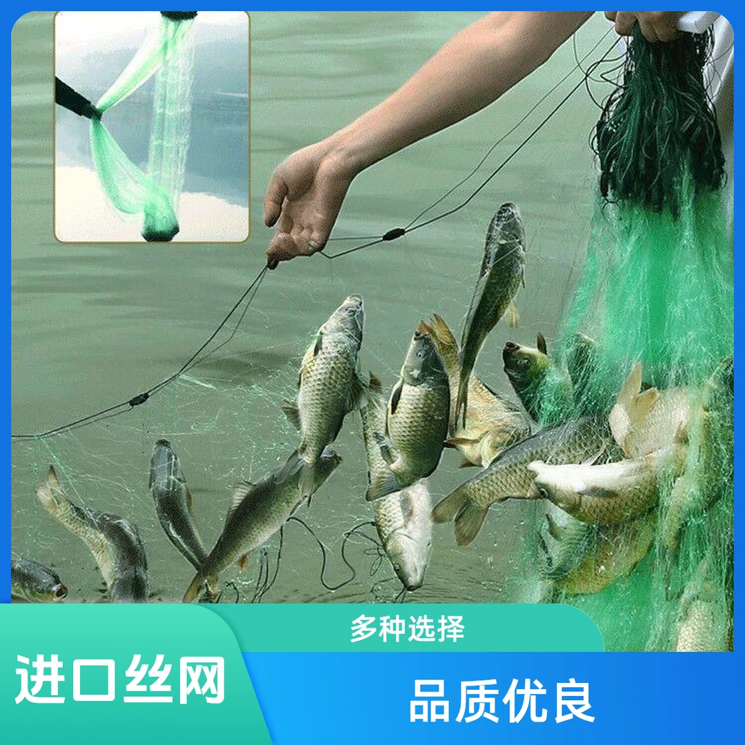 三层渔网粘网鲫鱼网鲤鱼网捕鱼网丝网三层沉网软丝网鱼网三层丝网