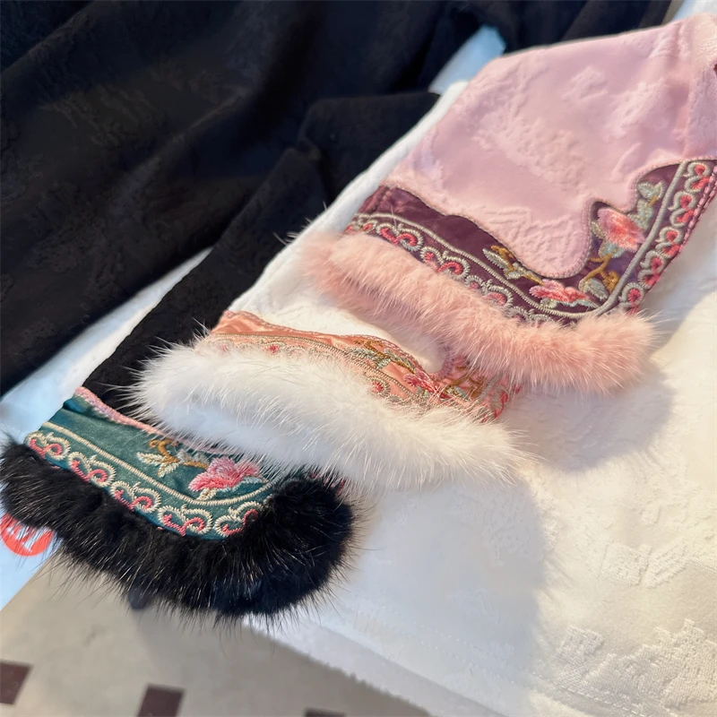 【香妃美人水貂加绒打底】1新款气质百搭显瘦女士国风新中式女装