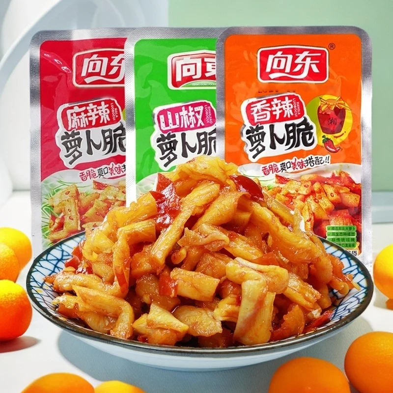 向东香辣萝卜干萝卜条开胃腌菜泡菜下饭菜即食休闲麻辣零食小吃