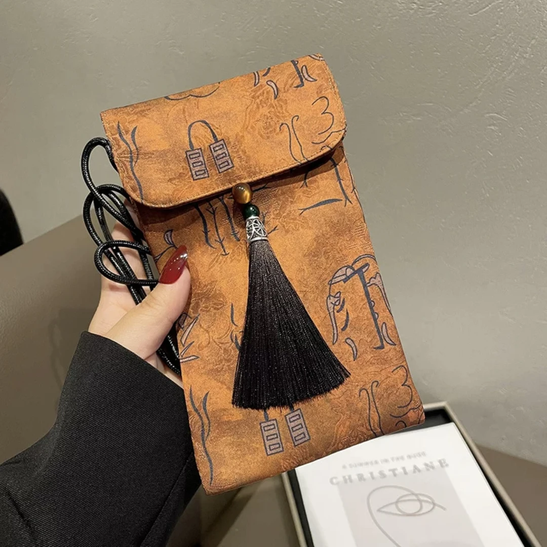 【手机包 全】新中式花萝斜挎包小巧国风百搭复古时尚