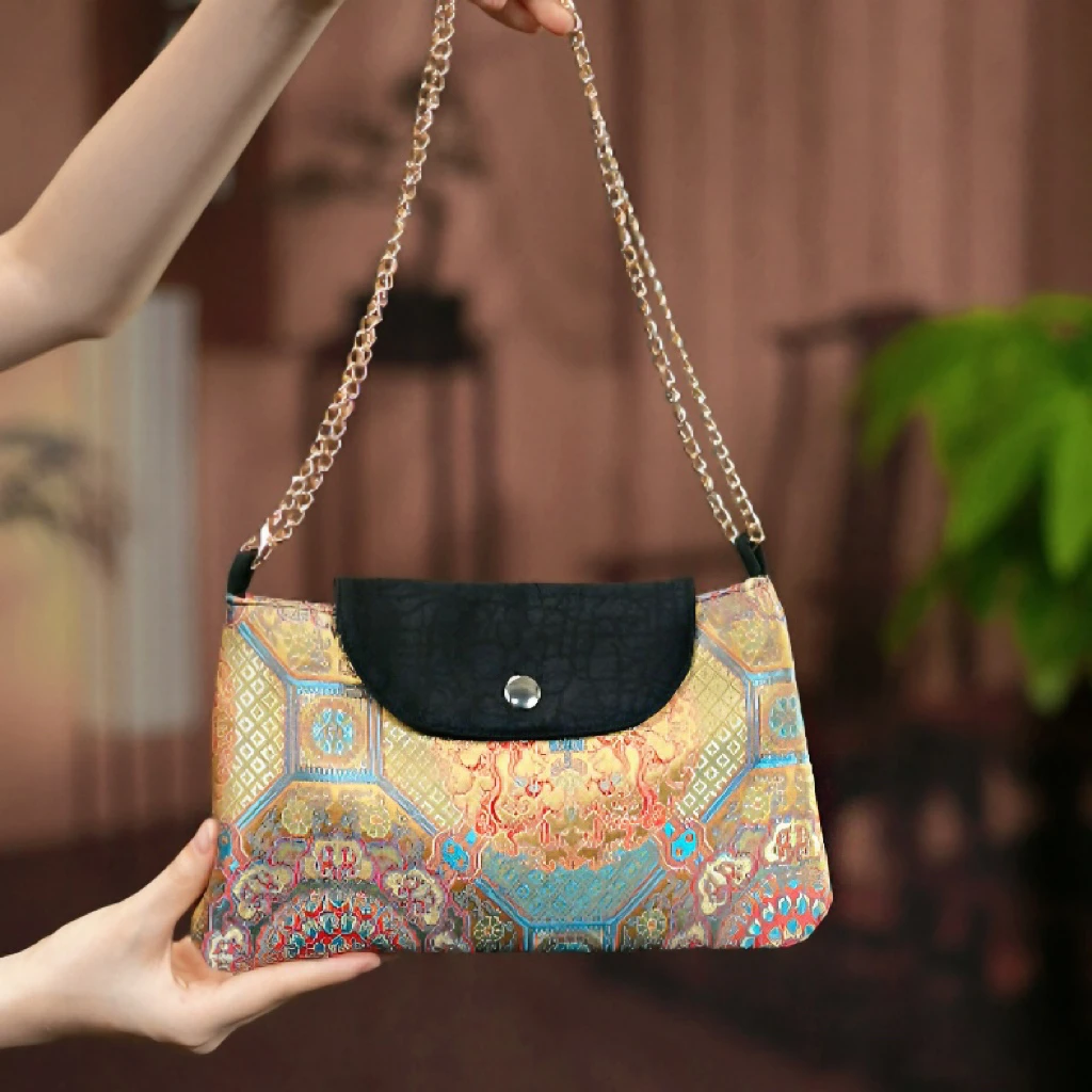 【八达锦信封包】新中式18*28可调节手拎单肩斜挎包实用小巧国风