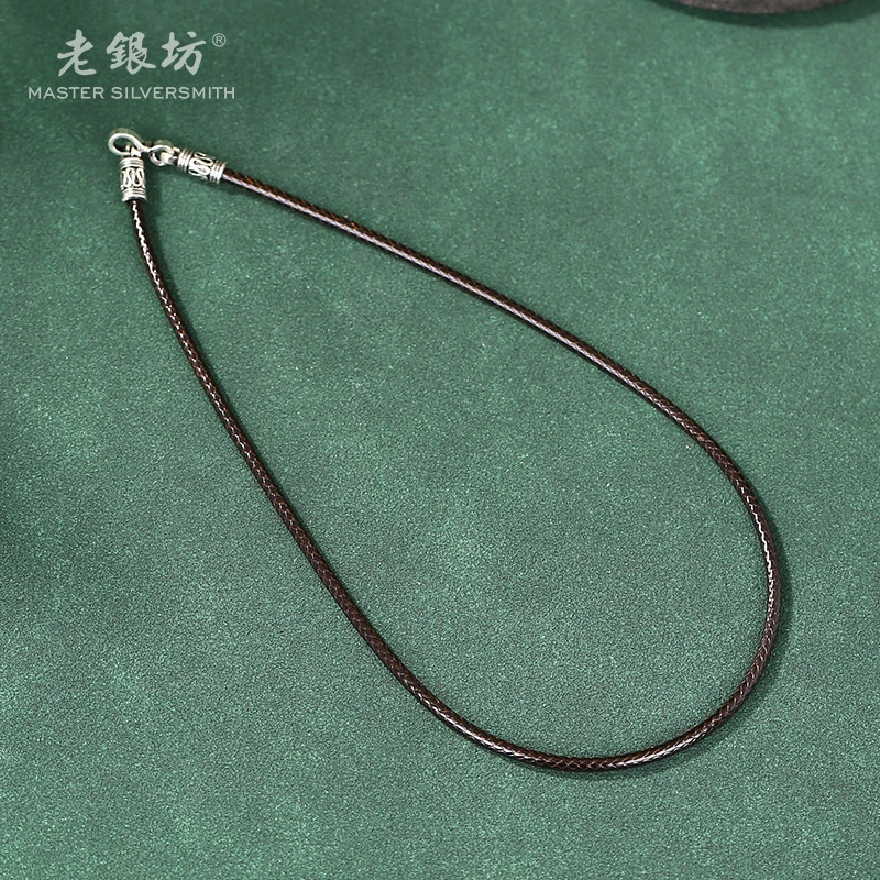 925银银制品 35cm蜡绳项链 0021401