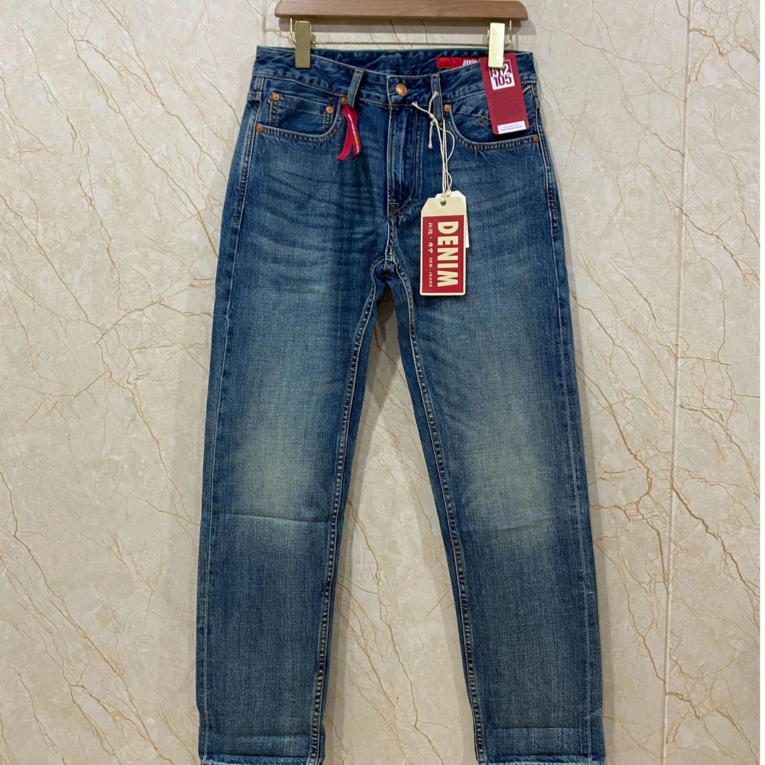 直播为准 时尚水洗丹宁舒适直筒牛仔裤