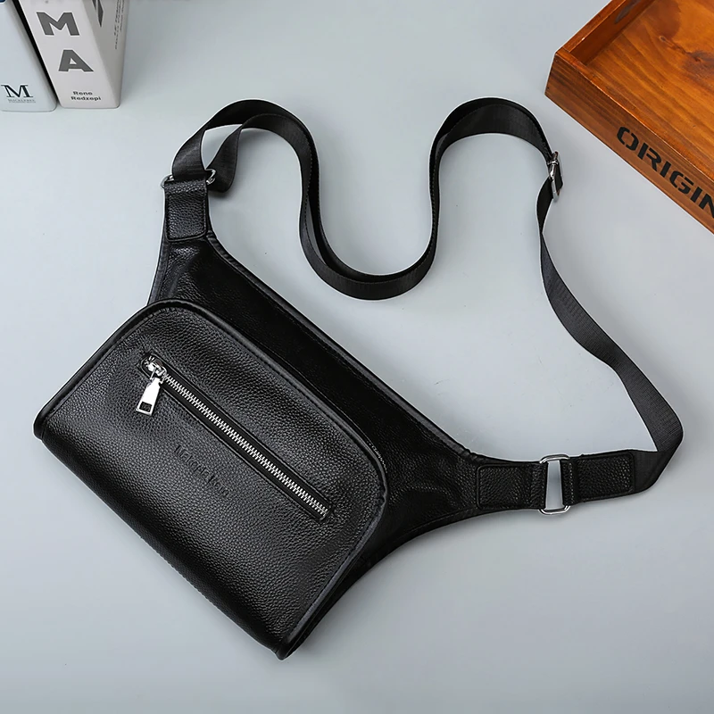 新款大容量多功能单肩斜跨胸包百搭软邮差包机车男士肩包潮流简约