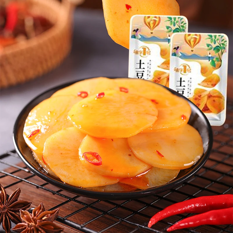 味字1号香辣烧烤味土豆片卤味即食特产解馋零食网红小吃办公散装