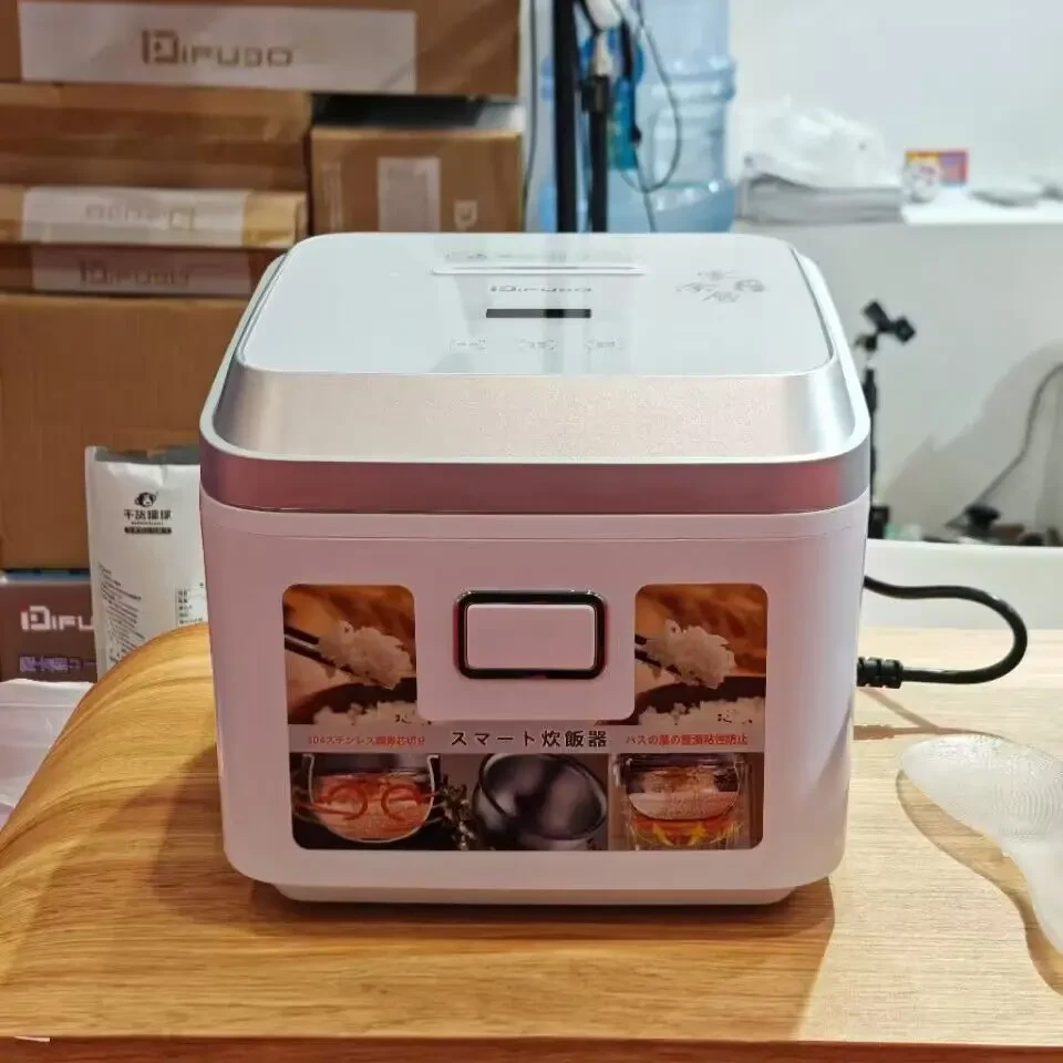 日本IFUDO富多304不锈钢内胆电饭锅无涂层方形电饭煲3L3升内盖304