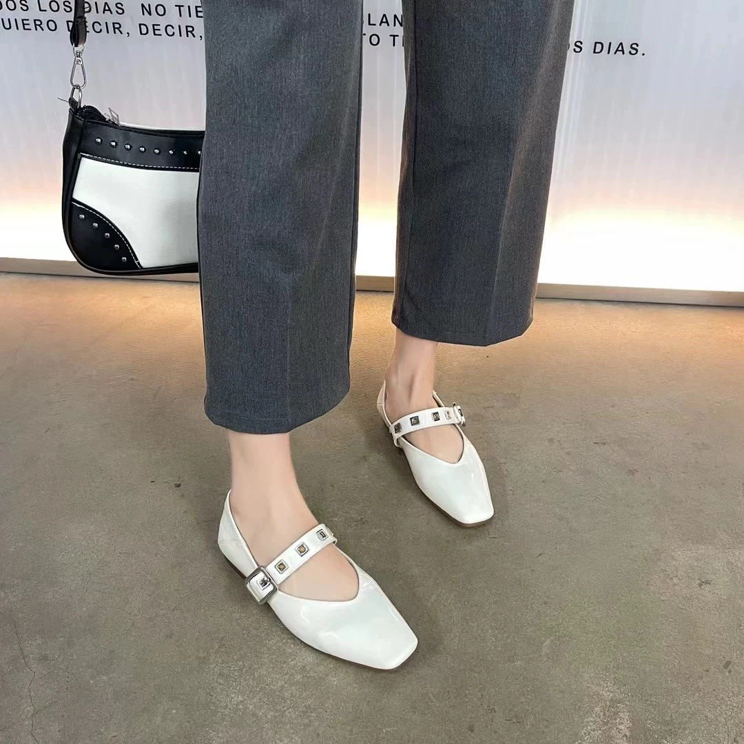 303新款高品头层牛皮内里猪皮鞋垫羊皮平底浅口单鞋