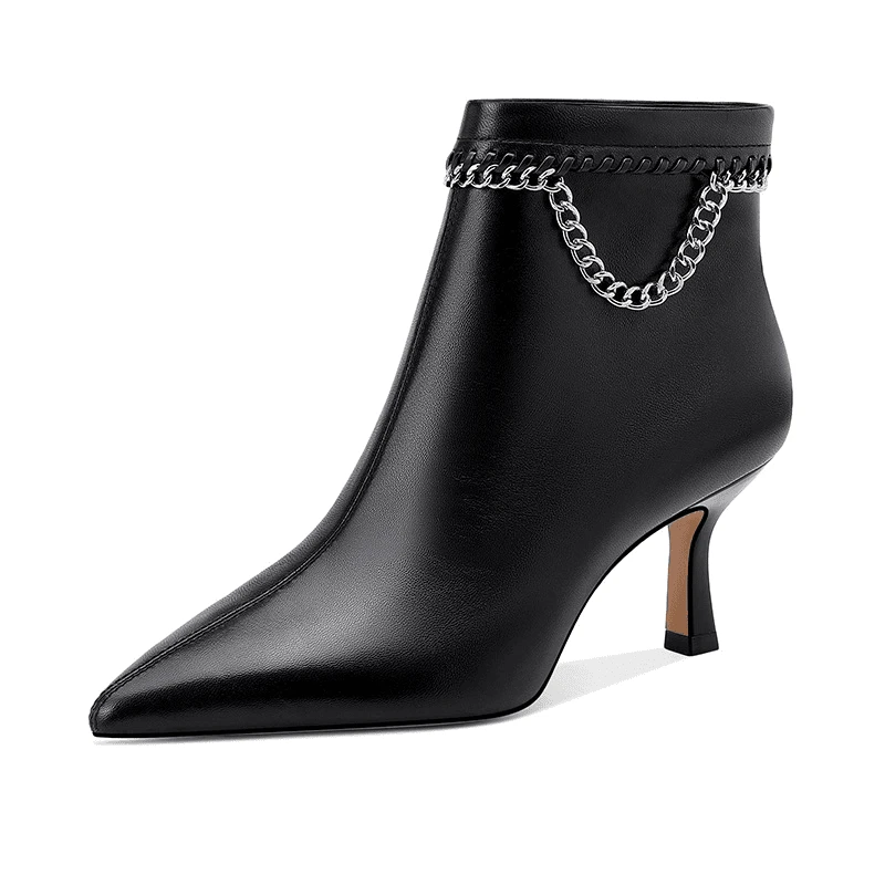 89821广版新款高品细跟5厘米单里春秋气质短靴