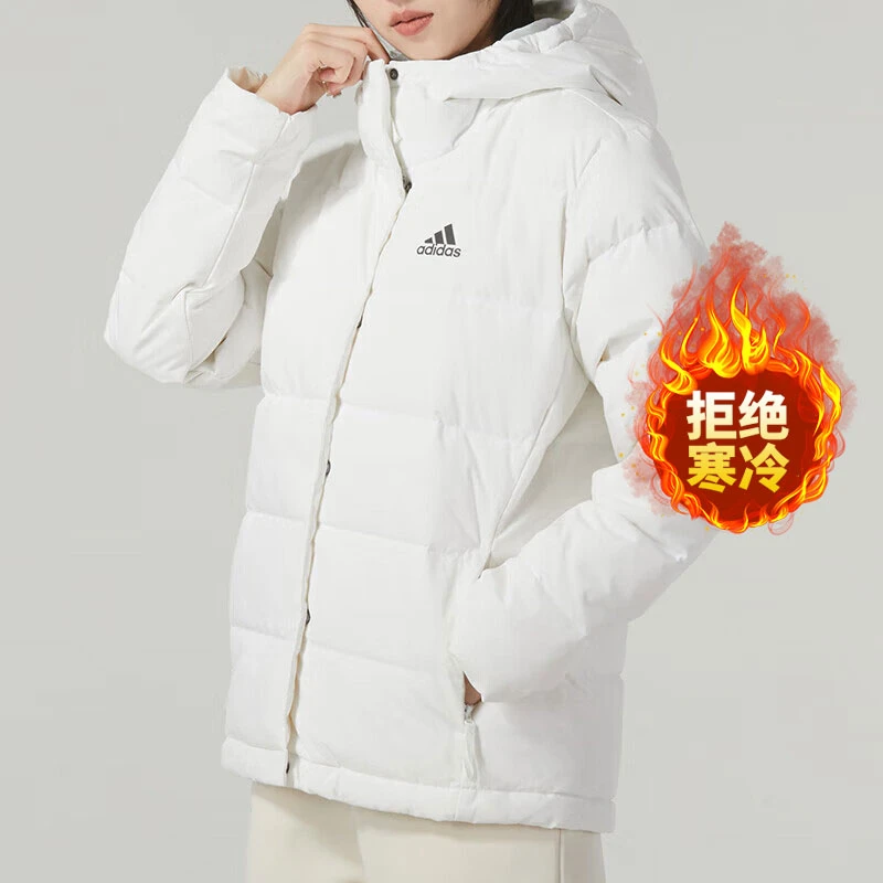 adidas/阿迪达斯女装 2024冬季新款运动服保暖防风连帽羽绒服外套