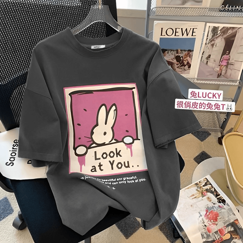 米子旗夏季设计感小众宽松半袖2024爆款T恤短袖T恤新款短袖百搭