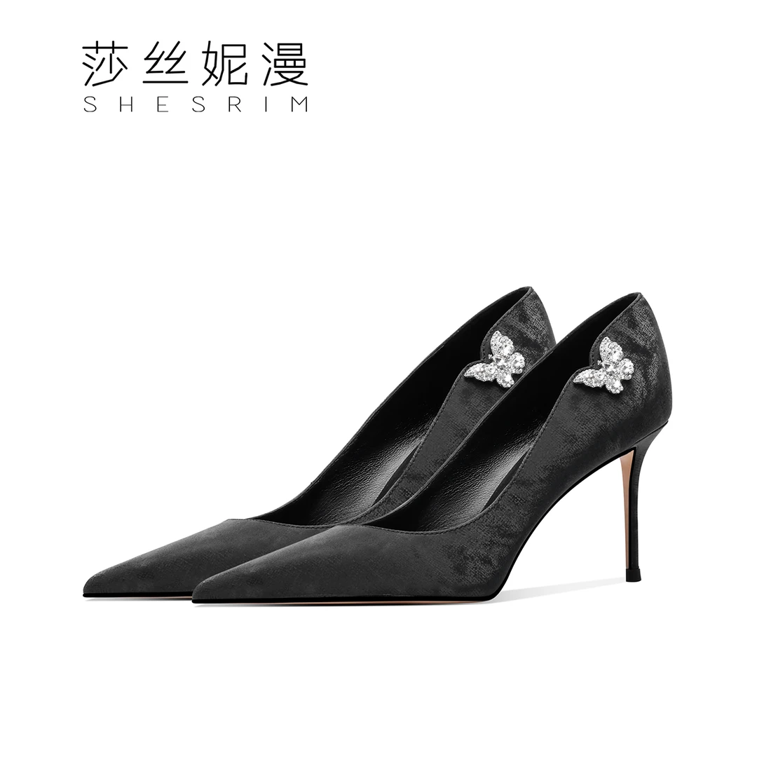 【醉美蝴蝶】新款尖头百搭舒适气质女士软底设计感时尚外穿单鞋