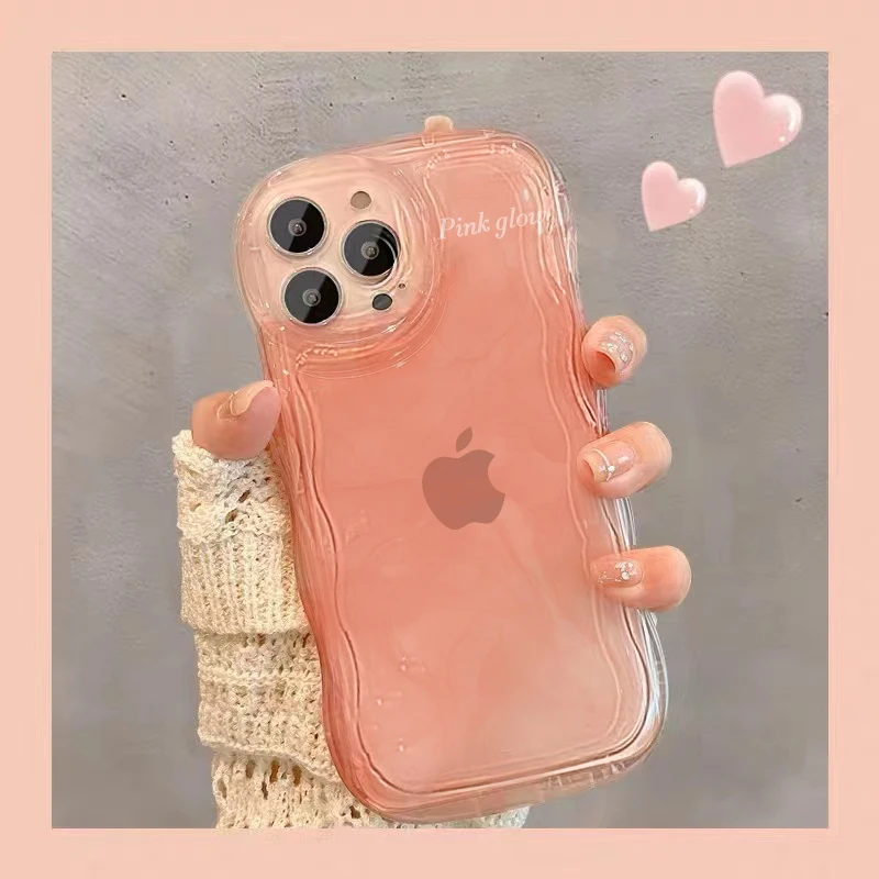 粉红晕染iPhone14手机壳13promax苹果12少女11新款xxs/xr日韩7/8P