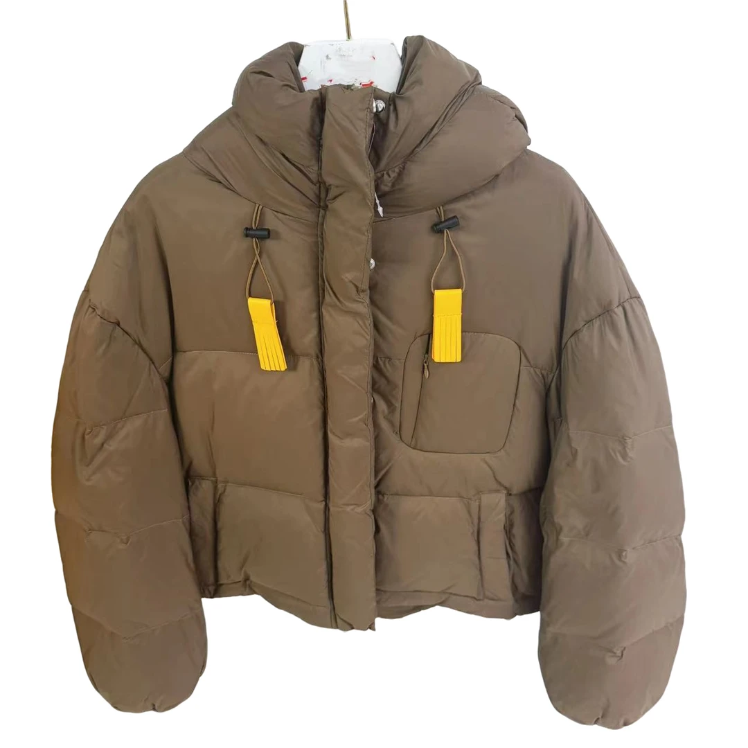 7415-（皮带标）（咖啡）云感短款羽绒服