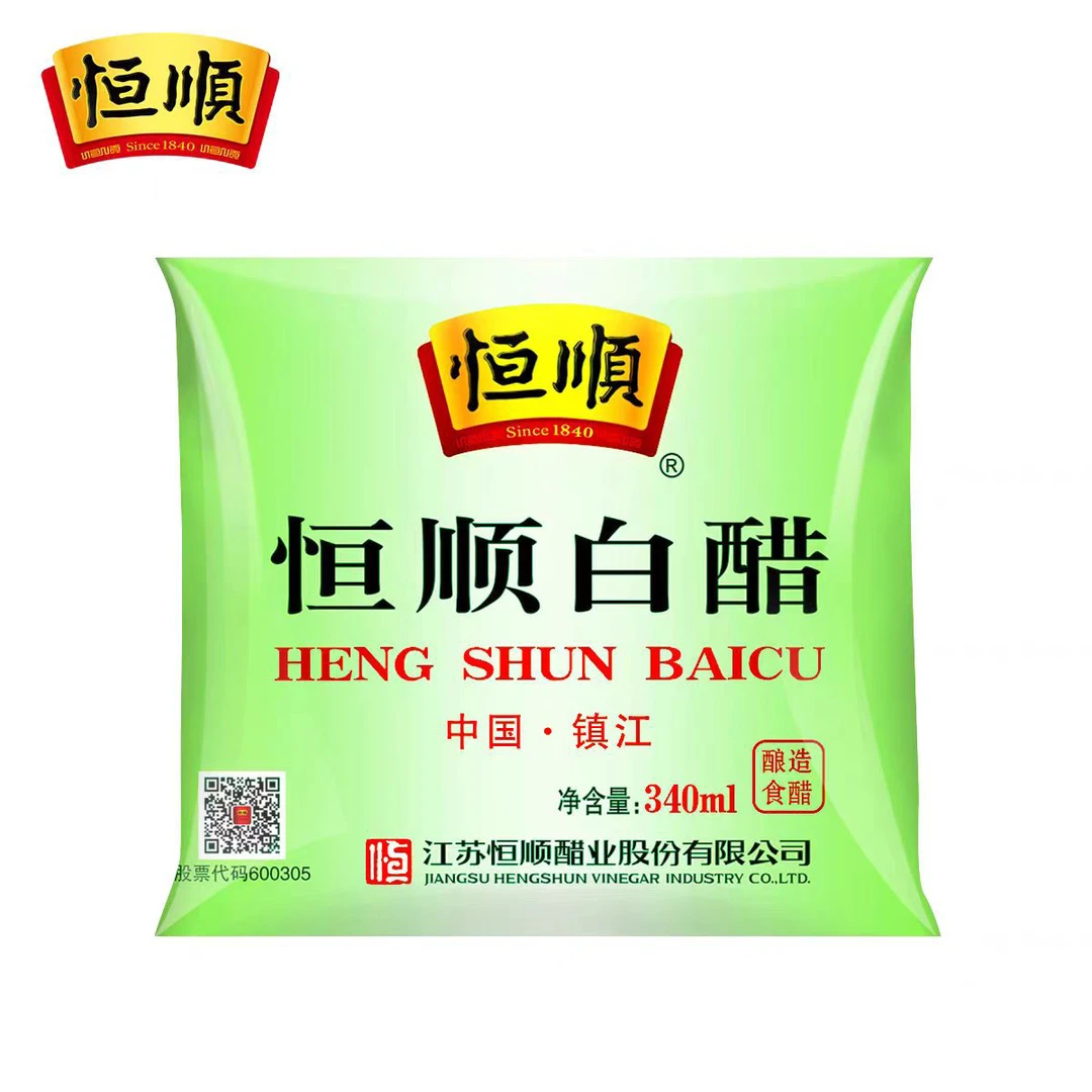 恒顺白醋340ml袋装食用白醋凉拌炒菜烹饪腌制泡菜营养清爽健康