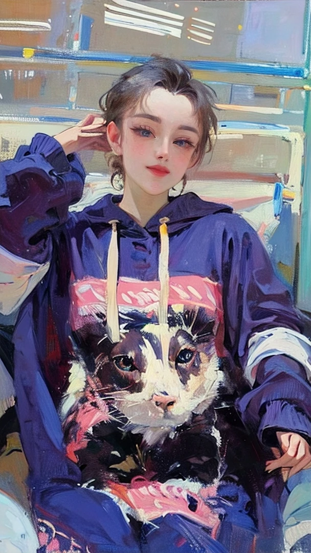 69一凡家-时尚休闲百搭印花韩版套头打底衫