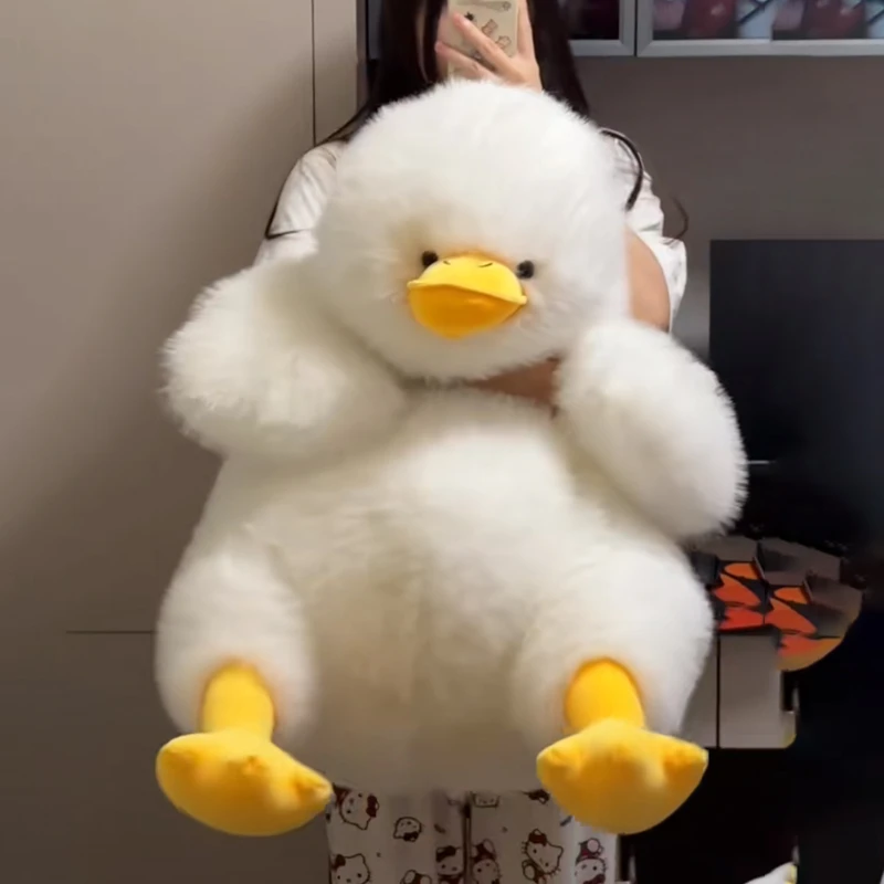 可爱炸毛墩墩鸭玩偶公仔毛绒玩具小黄鸭子抱枕布娃娃生日礼物女生
