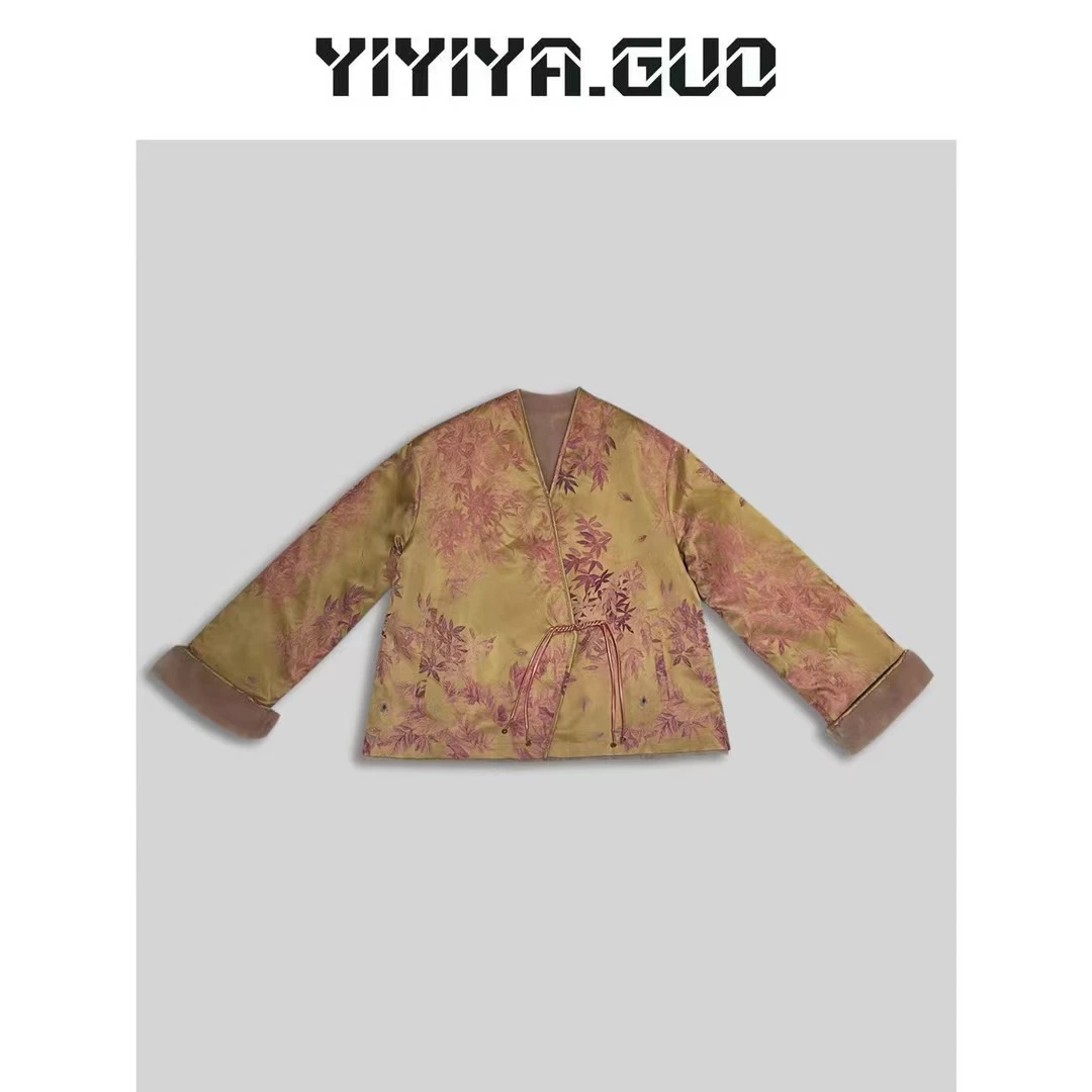 艺艺/YIYIYA.GUO双面穿粉色拼接刺绣长袖上衣WT0677