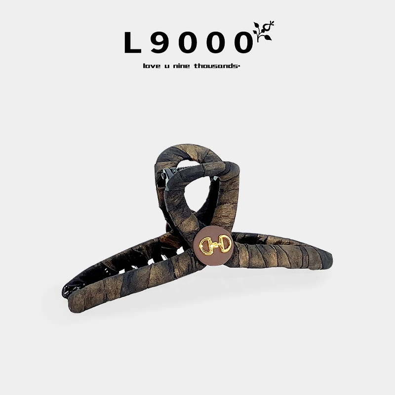 L9000/美拉德渐变色发夹小众网红新款缠绕抓夹法式简约大号发卡