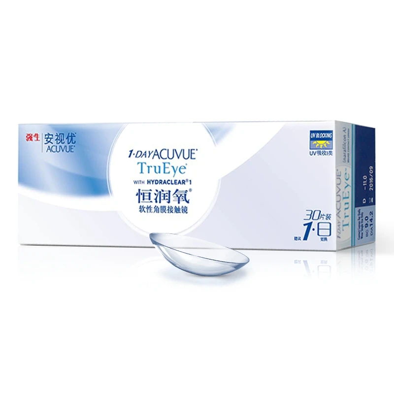 【达人】强生ACUVUE/安视优恒润氧硅水凝胶近视隐形30片透明日抛