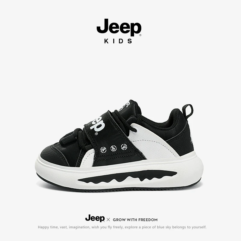 JEEP/吉普2023新款男女童鞋3-12岁轻便防滑板鞋低帮儿童运动鞋