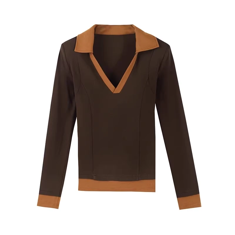 「慢调生活」24秋季V领套头时尚小众长袖针织衫HBZC622106nnassa