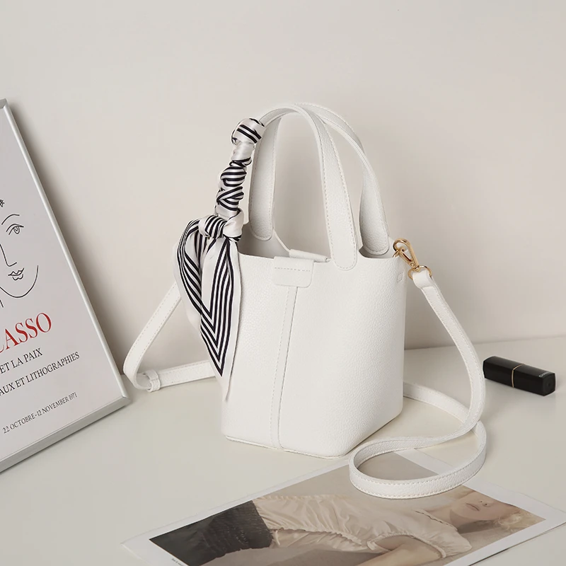 2024新款时尚百搭高级感春夏新款韩版斜跨单肩水桶包桶包菜篮子