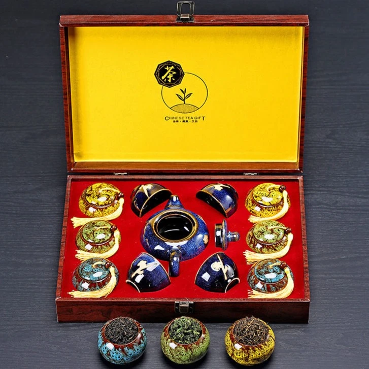 茶叶茶具套装茶叶礼盒装送礼三大茗茶红茶金骏眉正山小种新茶送礼