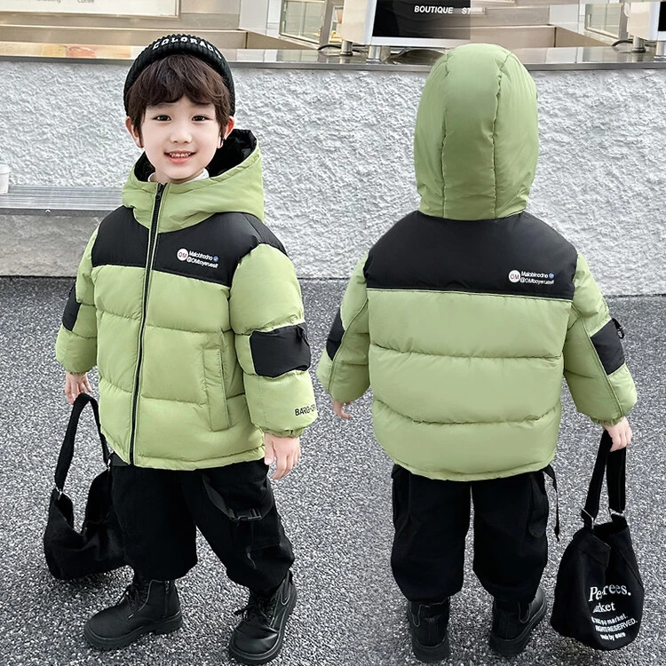 男童冬季棉衣外套2023新款男孩棉袄面包服加厚冬装洋气洋宝宝连帽