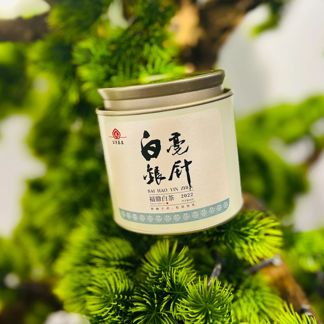 2022年明前头釆福鼎白茶罐装荒野白毫银针罐装经典
