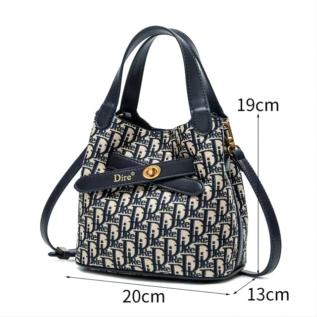 轻奢时尚百搭单肩斜跨菜篮水桶女包27