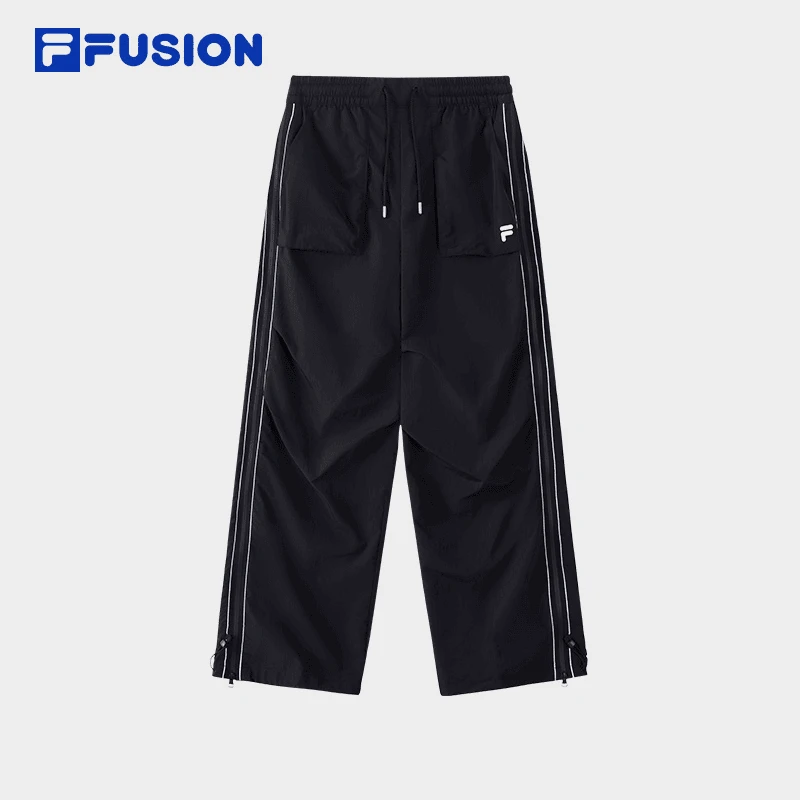 FILA FUSION斐乐女款宽松休闲甜酷梭织长裤T11W435802F