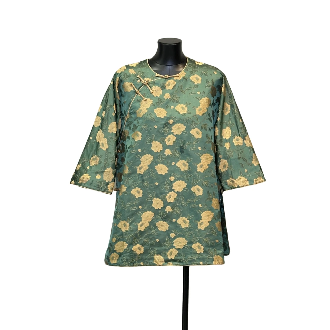 「利琪高订」国风新中式气质轻奢百搭全丝宋锦衬衫A5388