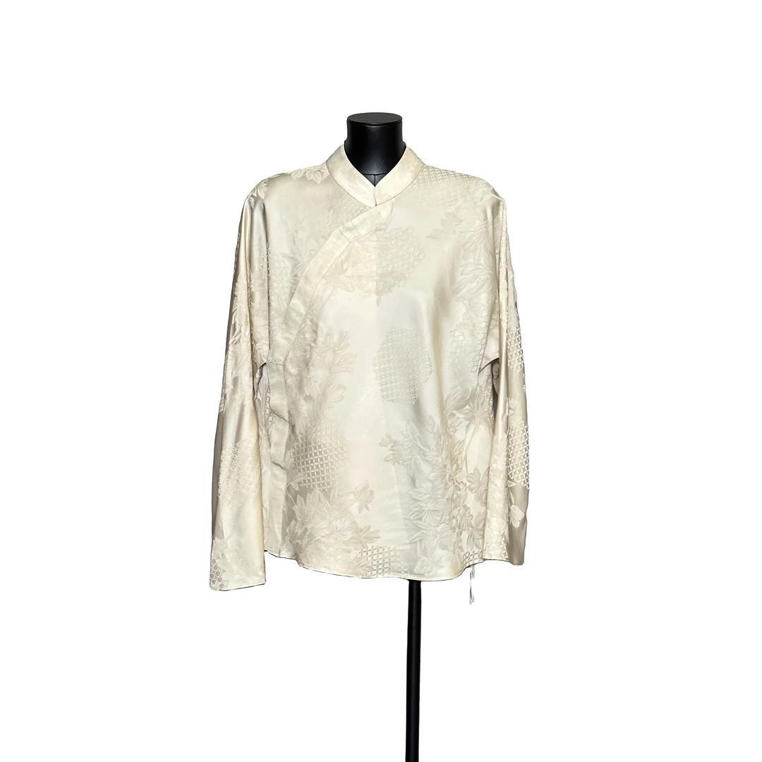 「利琪高订」 春季新款国风新中式气质复古百搭衬衫上衣A4727