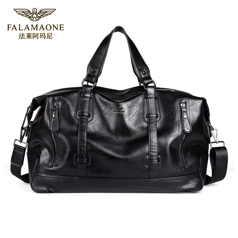 FALAMAONE/法莱阿玛尼时尚高档男士旅行包韩版休闲百搭斜跨旅行袋
