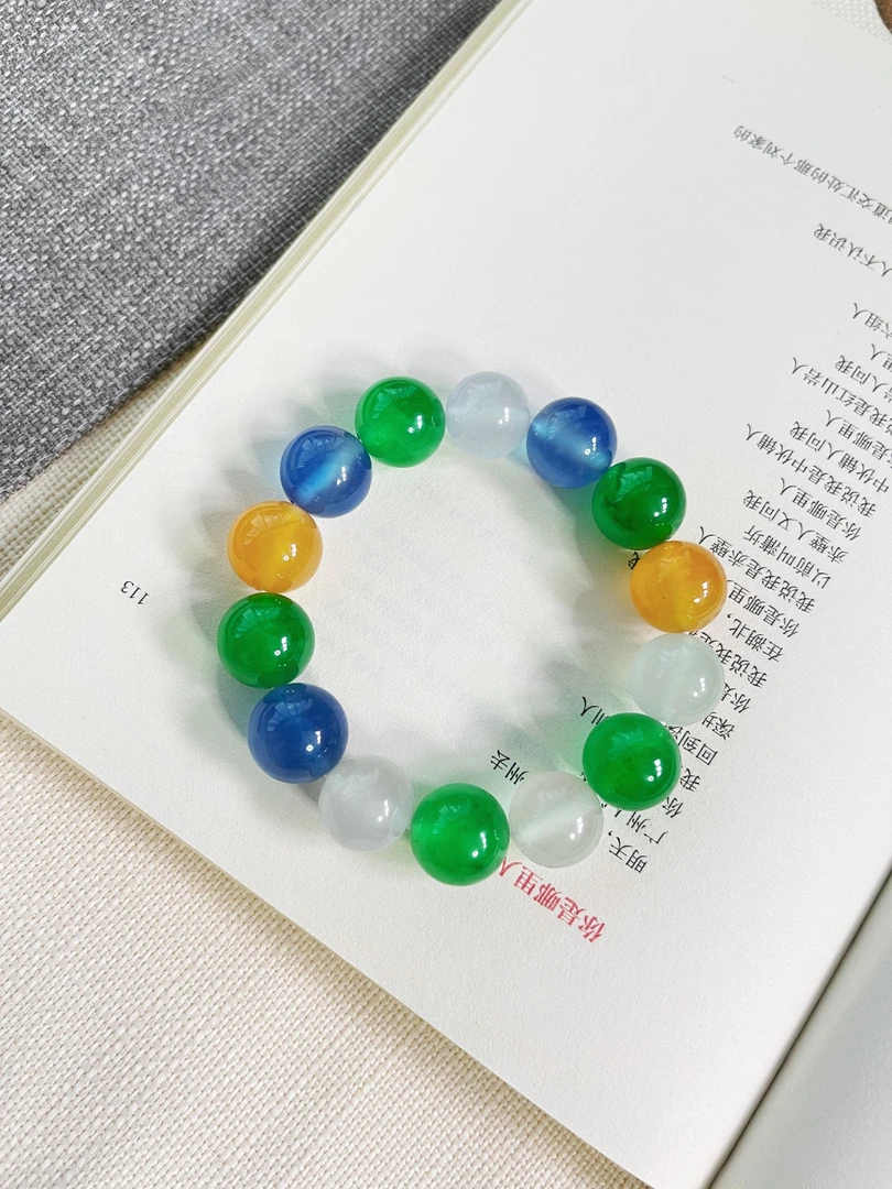 天花板马卡龙多宝手链 未镶嵌 15MM