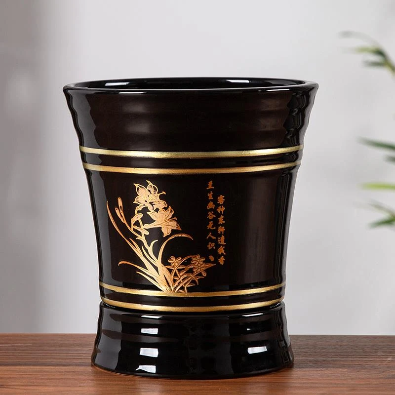 特大号陶瓷花盆带分离托盘落地盆景兰花绿萝吊兰花盆花卉绿植