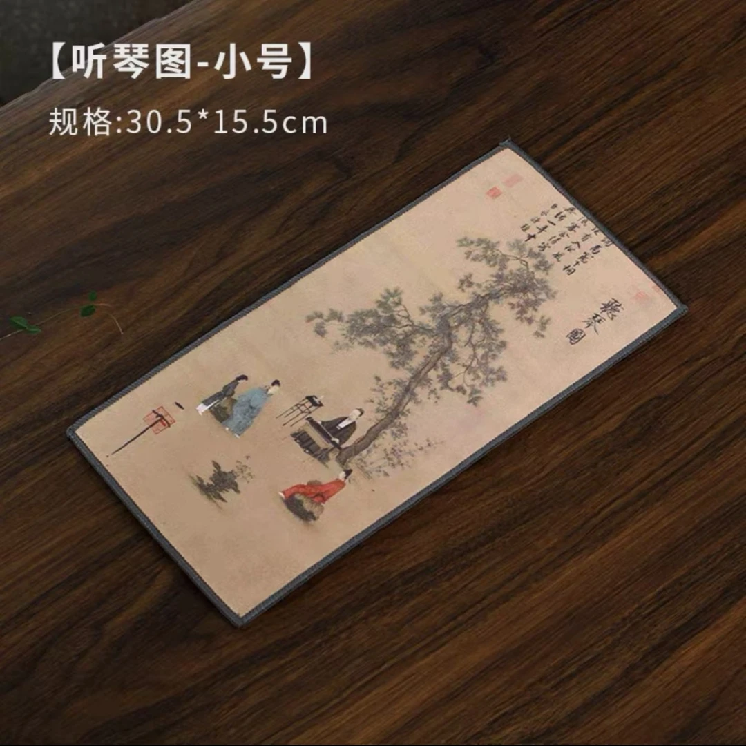 国风加厚吸水高档毛巾功夫茶具桌布加棉布垫茶台配件 双面茶巾