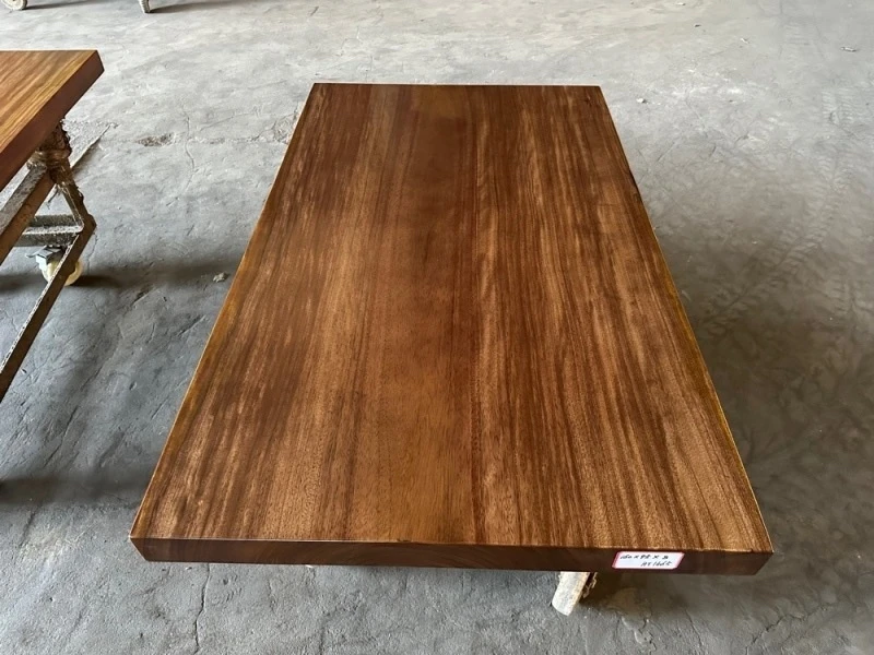 刚果胡桃木大板 全方 160*95*8 原木色餐桌