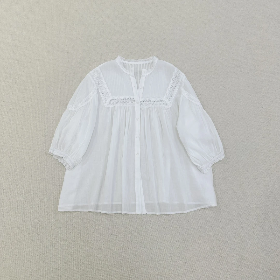 JW/静稳2024春季新品设计感小众宽松减龄时尚休闲减龄衬衣8880628