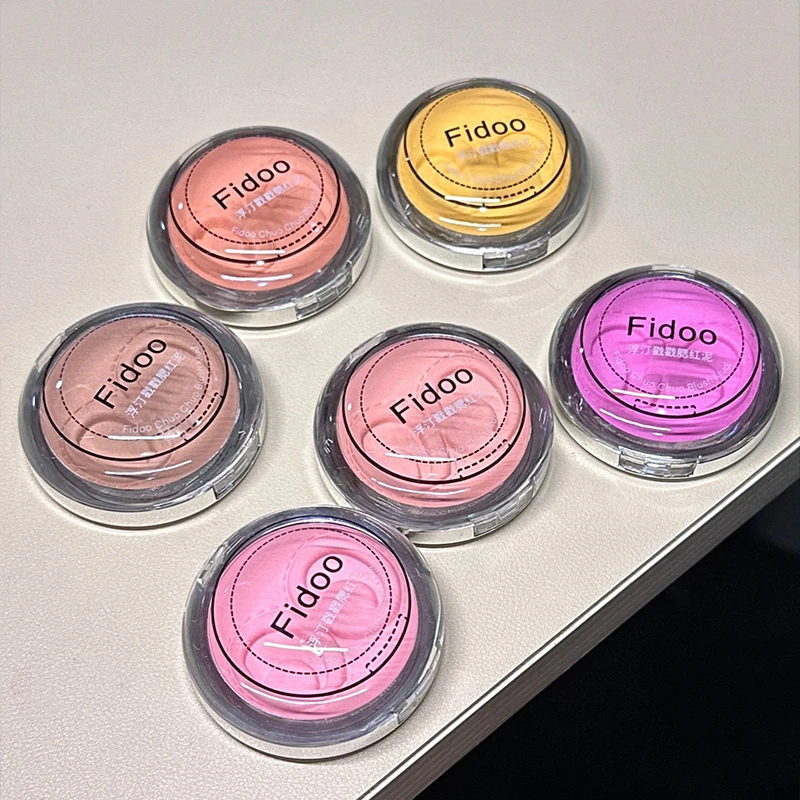 Fidoo浮汀腮红06晒红08泥膏浮丁女膨胀色收缩韩系奶杏色低饱和02