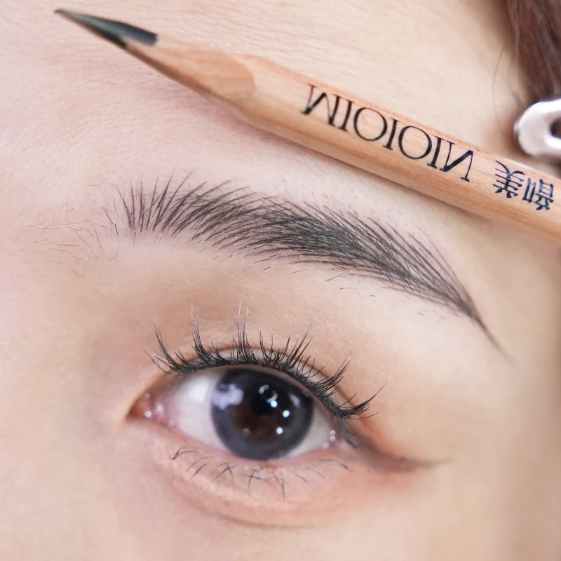 美喑化妆纹绣师专业用野生眉根根分明防水防汗持久画线条砍刀眉笔