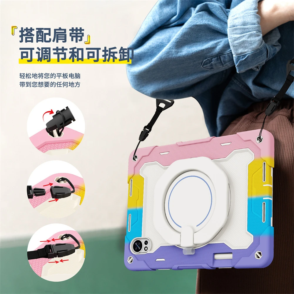 适用华为matepad air12平板壳2024防摔保护套Pro12.2旋转手环支架