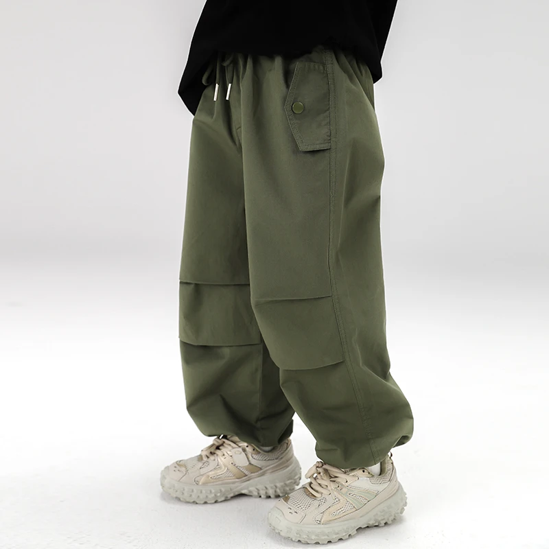 【现货】童装男童春秋洋气儿童宽松休闲裤2023秋款中大童伞兵工装裤