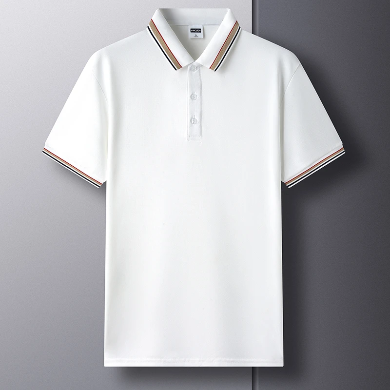 纯色短袖T恤夏季薄款透气男士翻领POLO衫半袖体恤衫白色休闲百搭t