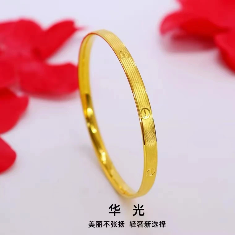 铜合金手镯铜合金手镯SL029丨新中式国潮风/精美拉丝手镯首饰