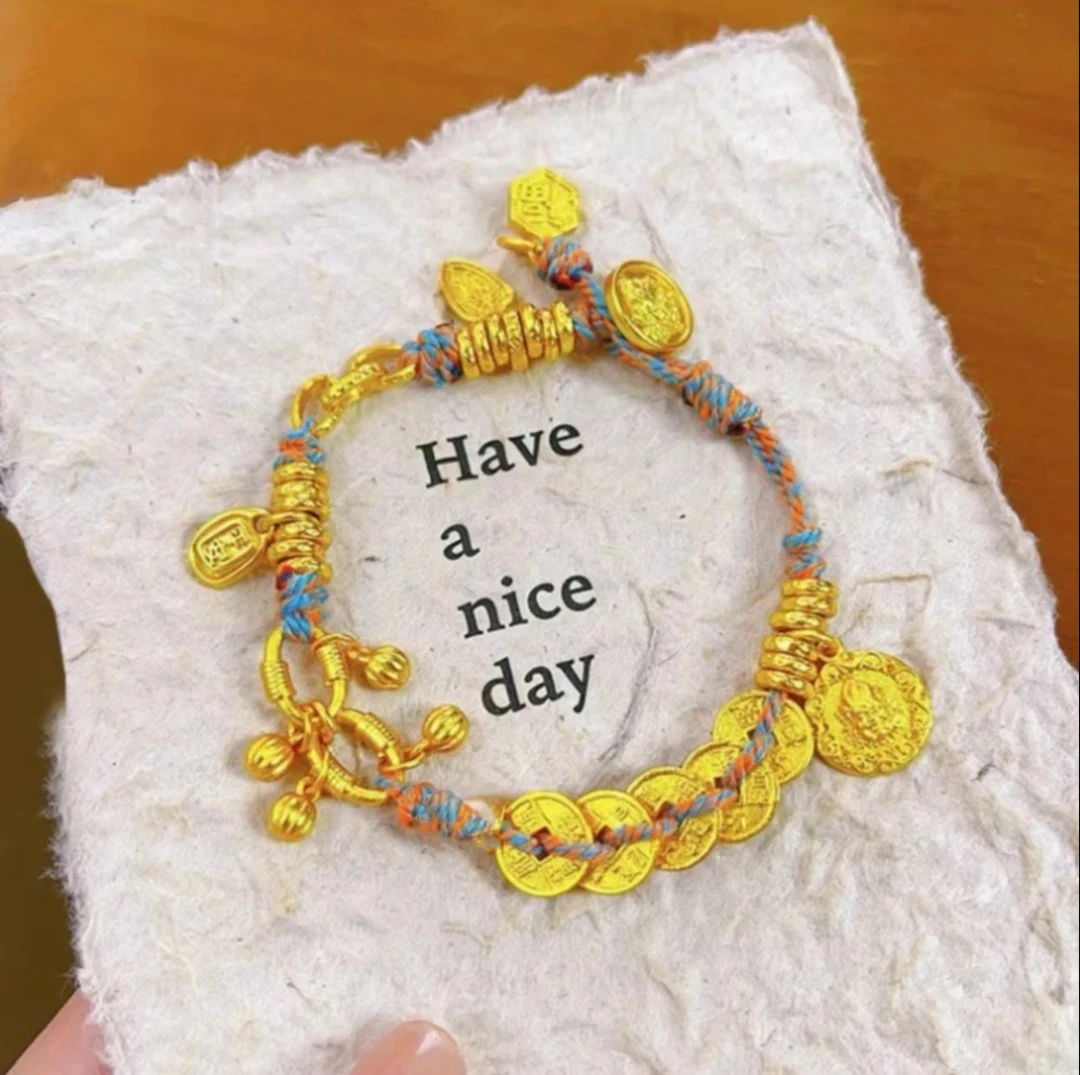 铜合金手链 SL083丨新中式国潮风/硕果累累五帝钱手链