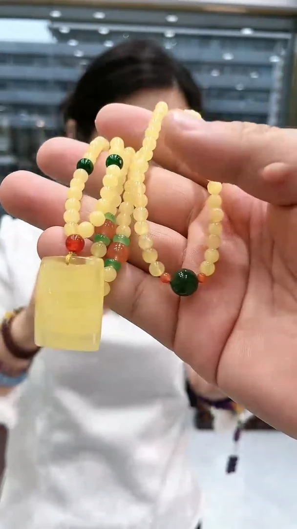 【闪购商品】蜜蜡颈饰未镶嵌蜜蜡无事牌吊坠